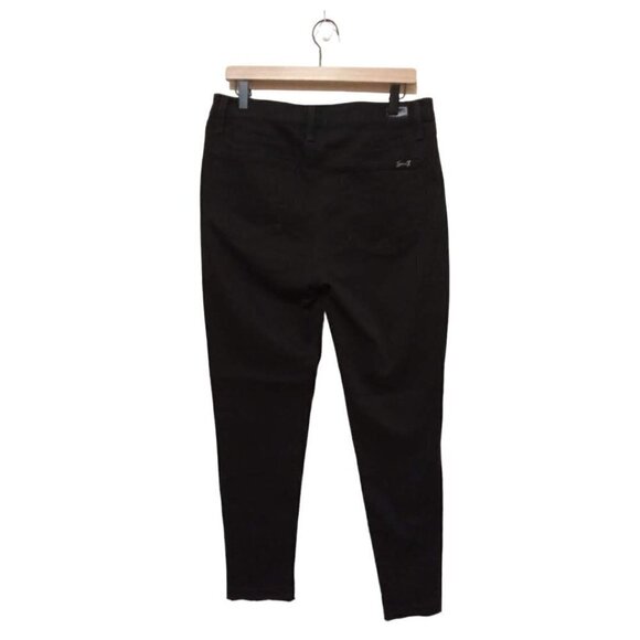SEVEN7 Black Mid-Rise Ankle Skinny Raw Hem Jeans Sz 14 - Picture 4 of 9